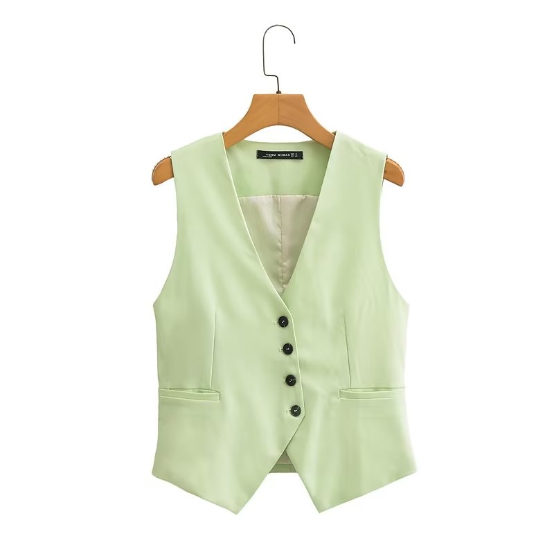 Women Clothing Elegance Sleeveless V neck Vest Jacket Casual Trousers