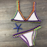 Hand Crocheted Bikini Knitted Stitching Swimsuit Set - Angelique