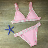 Hand Crocheted Bikini Knitted Stitching Swimsuit Set - Angelique