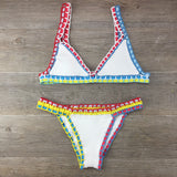 Hand Crocheted Bikini Knitted Stitching Swimsuit Set - Angelique