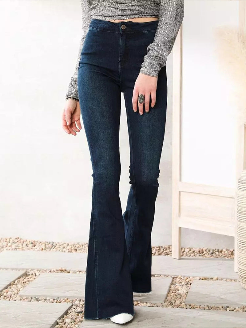 Herbst Winter Slim Fit Stretch Schlaghose Damen Jeans Damen Jeans