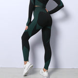 Wear Quick Drying Seamless High Waist Yoga Pants Women Tight Belly Trimming Peach Hip Exercise Workout Pants