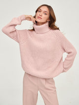 Knitted Loose Arrival High Neck Thickened Autumn Winter Sweater Collared