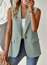 Blazer Women Spring Summer Loose Office Sleeveless Vest