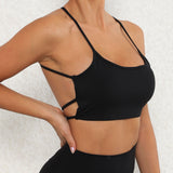 Breathable Nude Feel Yoga Bra Running Exercise Underwear Beauty Back Fitness Top Yoga Clothes Women