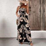 Summer Women Clothing Printing Tube Top Jumpsuit - Angelique