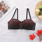 Sexy Underwear Lace Edge Push Up Breathable Upper Support Adjustable Bra