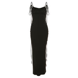 Frauen Sommer Frauen Kleidung Hosenträger Sexy Backless Slim Fit Mantel Elegantes Kleid