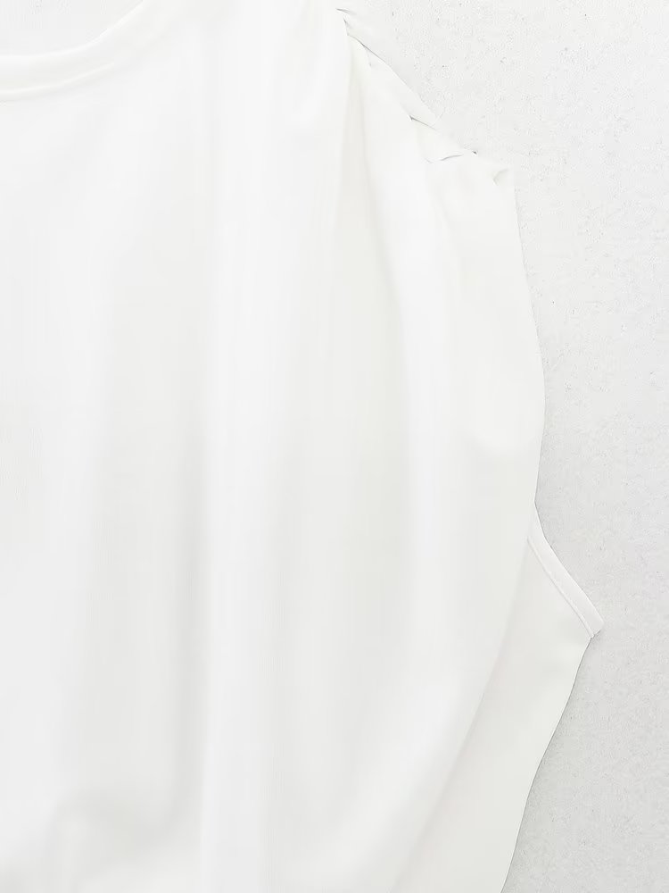 Spring Women  Round Neck White Slim Dress - Angelique