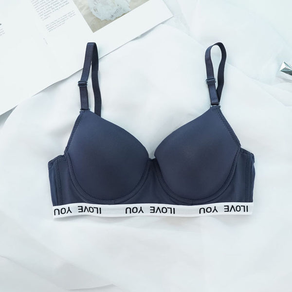 bralette Comfortable Underwear Big Chest Small Lace Thin Push Up Sexy Breast Holding Adjustable Bra