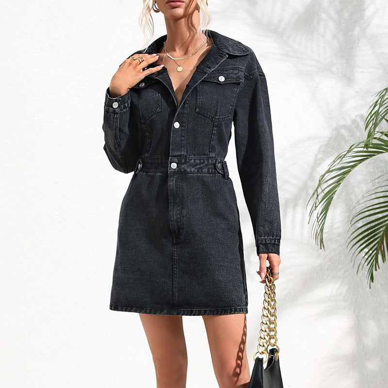 Trendy Grace Elegant Denim Dress Women