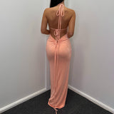 Frauen Kleidung Sommer Sexy Slim Fit Rückenfreies Plissee Schnürkleid