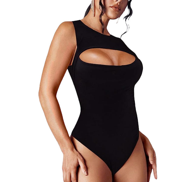 Summer Hollow Out Cutout Chest Wrap Sexy Jumpsuit Body Shaping Tights Women  Clothing