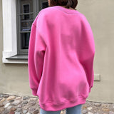 Herbst Winter Einfarbig Lose Pullover Straße Oversize Pullover Pullover Büro Tragen