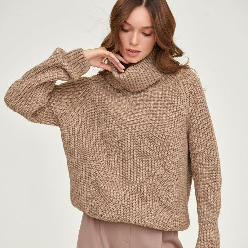 Knitted Loose Arrival High Neck Thickened Autumn Winter Sweater Collared