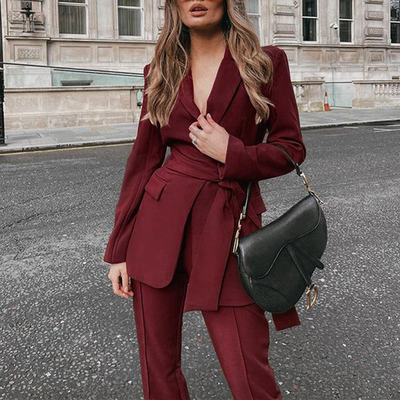 autumn New   Fashion Suit Two-Piece Set Blazer - Angelique