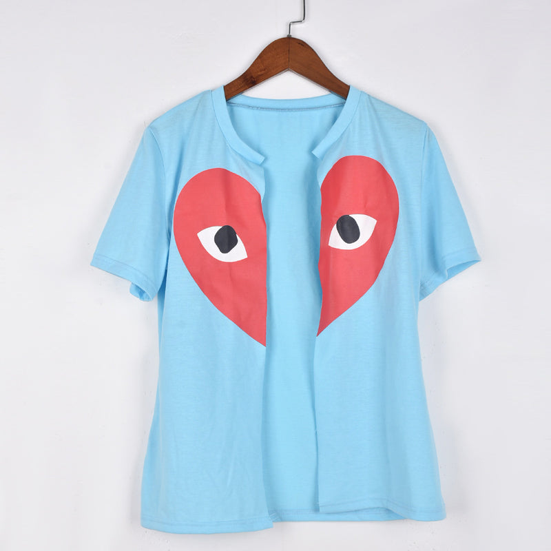 Women Clothing Cardigan Sexy Cutout Short Sleeve Love Eye Top Women Clothing