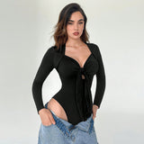 Light Sexy Slim Fit Spring Autumn Long Sleeve T shirt Bottoming Shirt Women Autumn Winter Sexy Niche Top Tide