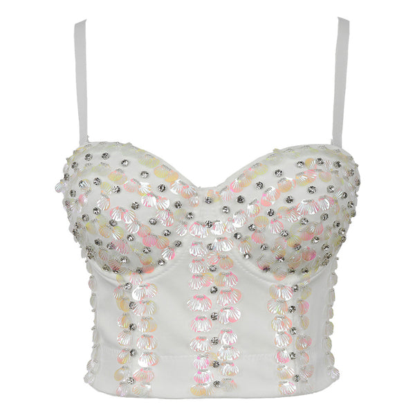 sexy Bauchtanz Kostüm Strass Bodenriemen Unterwäsche Frauen Tube Top Beauty Back Boning Korsett Boning Korsett Korsett