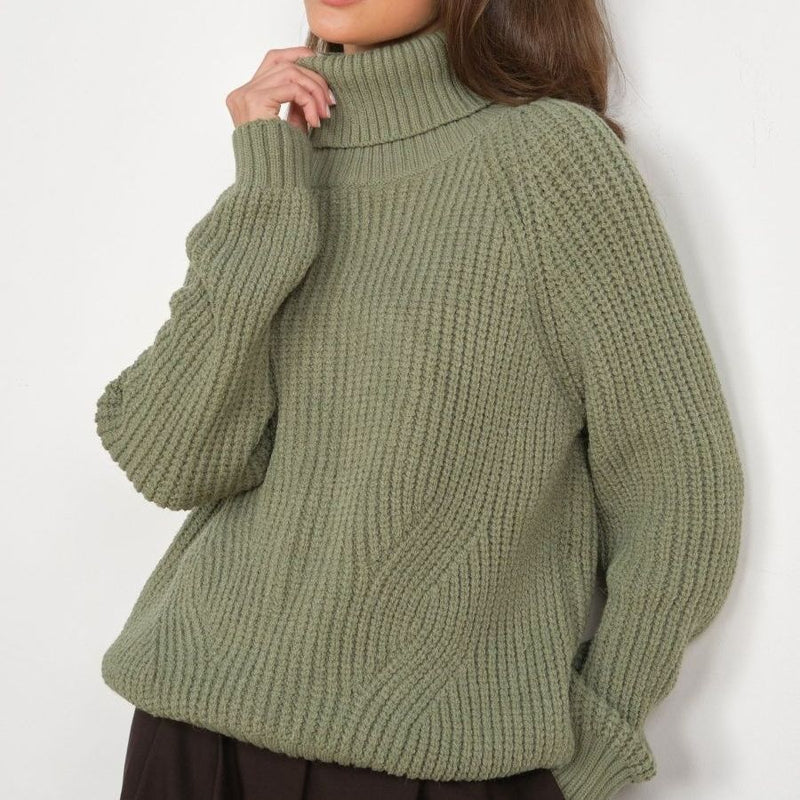 Knitted Loose Arrival High Neck Thickened Autumn Winter Sweater Collared