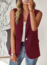 Blazer Women Spring Summer Loose Office Sleeveless Vest