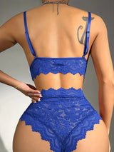 See through Sexy Underwear Mesh Lace Knot Lace Seduction Pajamas Suit