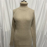 Langarm Hoher Kragen Pullover Kleid Frauen Casual Lose Dicken Versunkenen Streifen Einfarbig Mantel Herbst Winter Stricken Kleid