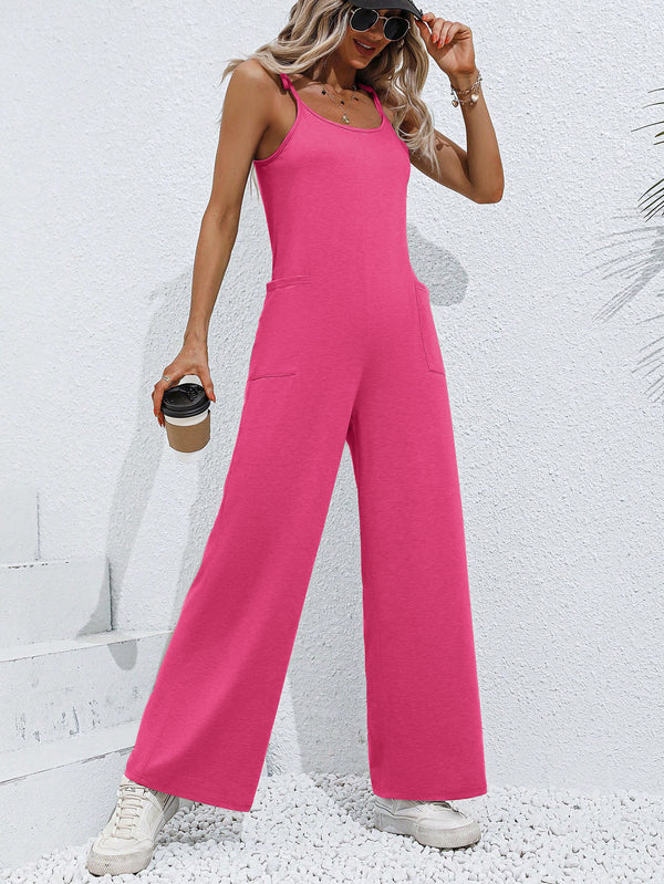 Women Clothing Summer Sleeveless Suspender Jumpsuit